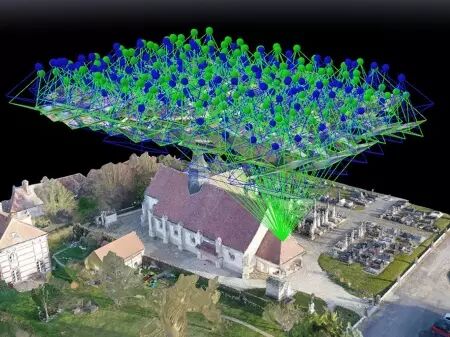 Relevé topographique : photogrammétrie, LiDAR : Drone